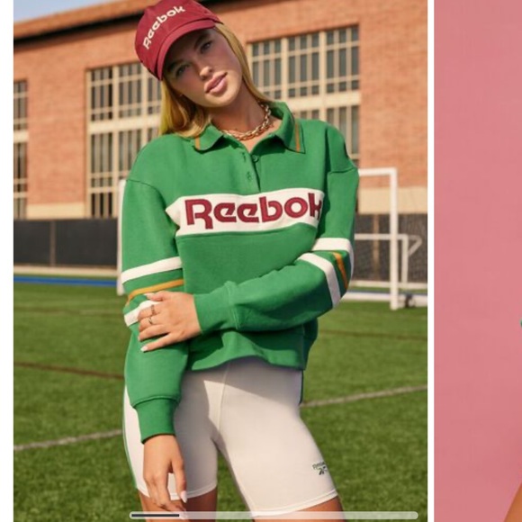Reebok Tops - Reebok x Forever 21 - Rugby Pullover and striped bike short - XS